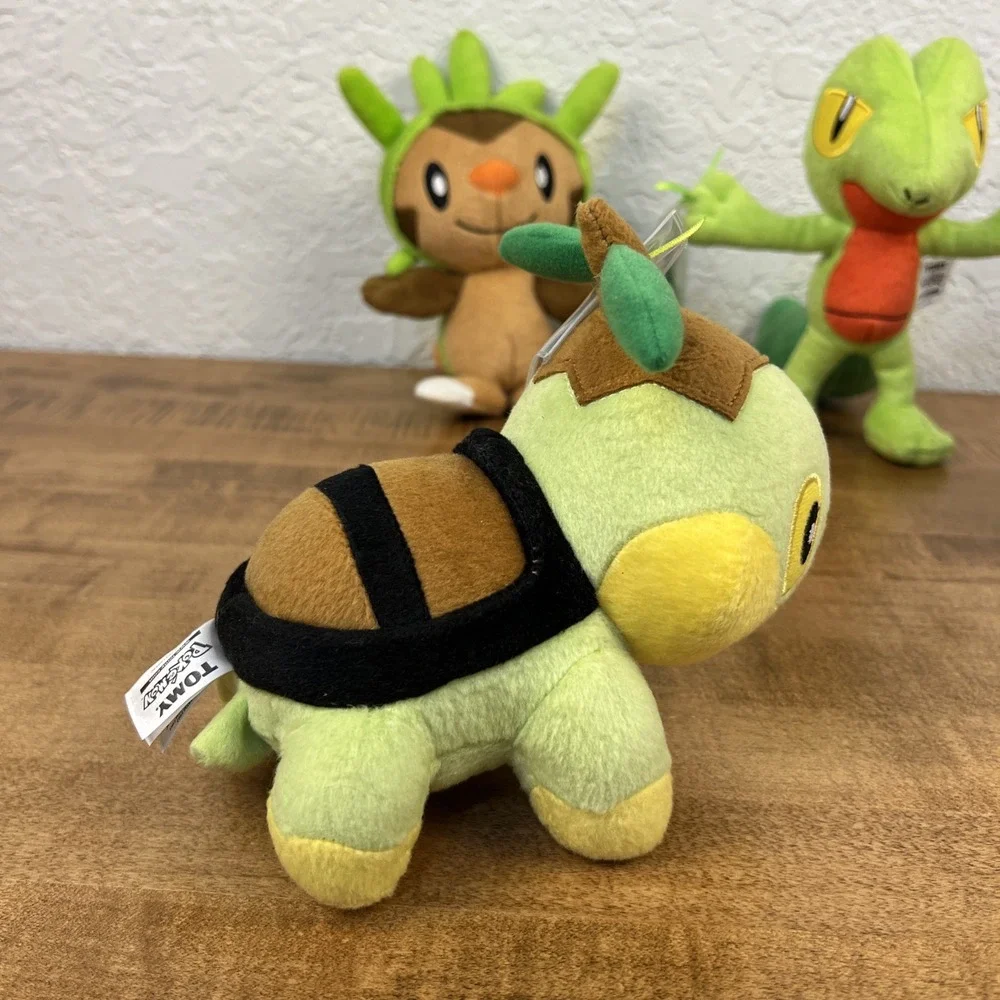 Lot Of‎ Tomy Pokemon Plush Mudkip, Treecko, Turtwig & Chespin